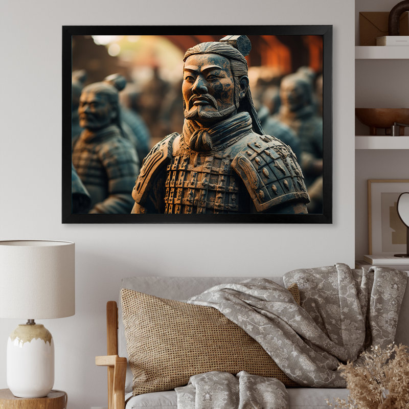 China Terracotta Warriors III - impression, Cadre simple noir, H 16 po x l 32 po x P 1 po