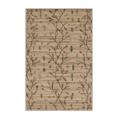 Machine Washable Nature Brown Area Rug