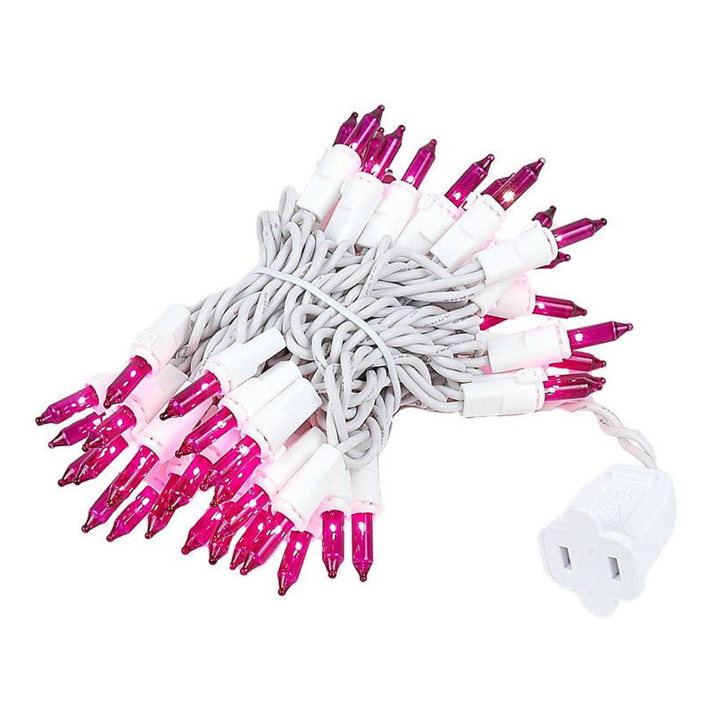 Mini-chaîne pour l’extérieur 11'50 ampoules Pirtle, Mauve, blanc