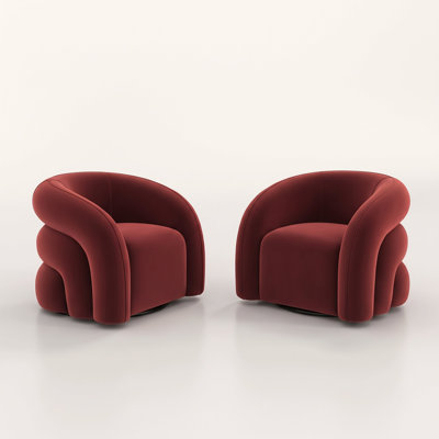 Briggette Upholstered Swivel Barrel Chair