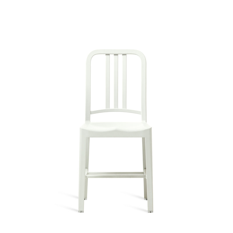 Chaise d'appoint à dossier à lattes Beldin, Blanc