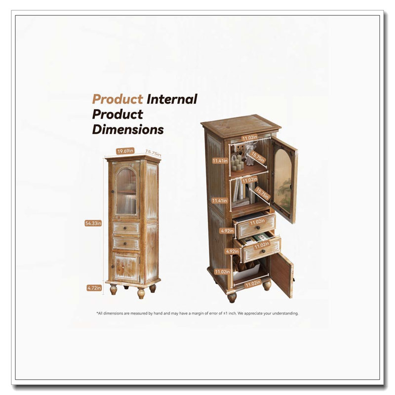 Armoire de rangement Farmhouse, Naturel + rustique