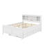 Lit plateforme double avec tête de lit de rangement, lit gigogne et tiroirs-2088861567