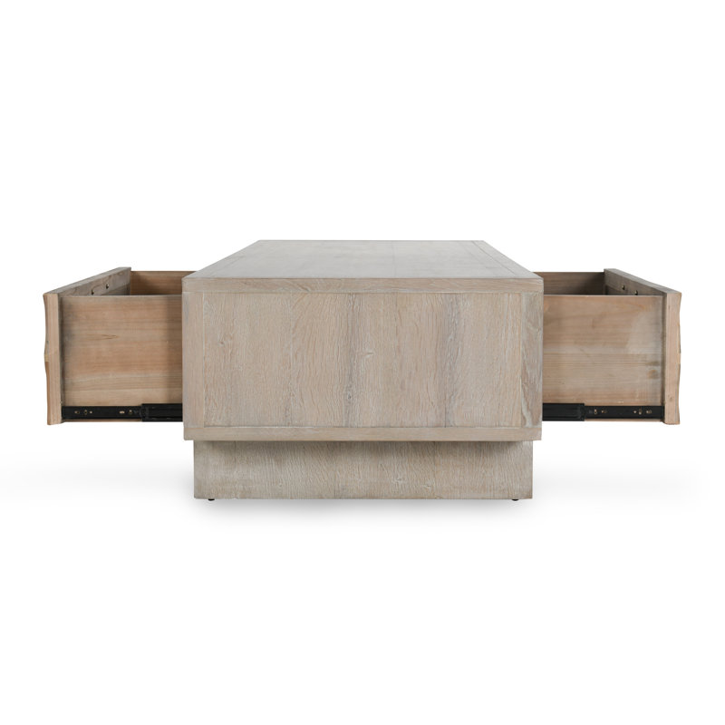 Table basse en bois récupéré Anton, Beige