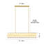 Lustre rectangulaire en cristal doré 54 po pour la salle à manger-421497282