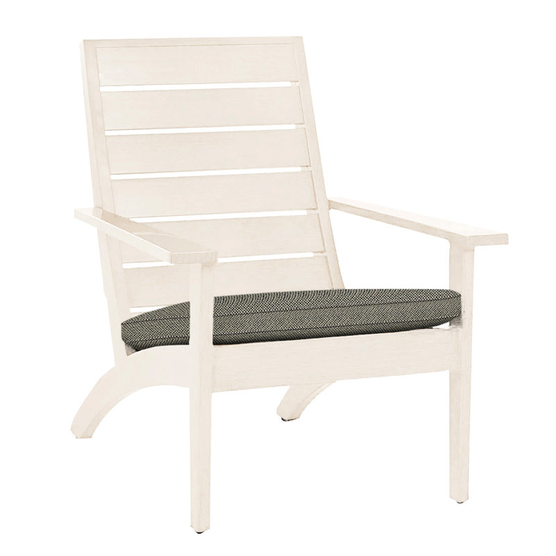 Kennebunkport Aluminum Adirondack Chair - Chalk, Welt, Chalk, Perigold Linnaeus Clay