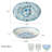 Fitz And Floyd Sicily Blue Serve Bowl Platter Set