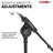 5 Core Mic Stand Adjustable 82" Microphone Stands Floor w 180° Rotating Telescoping Metal Boom Arm