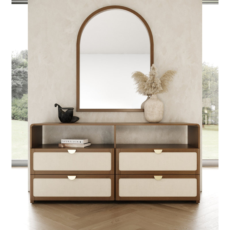 Castellanos - Miroir moderne en noyer