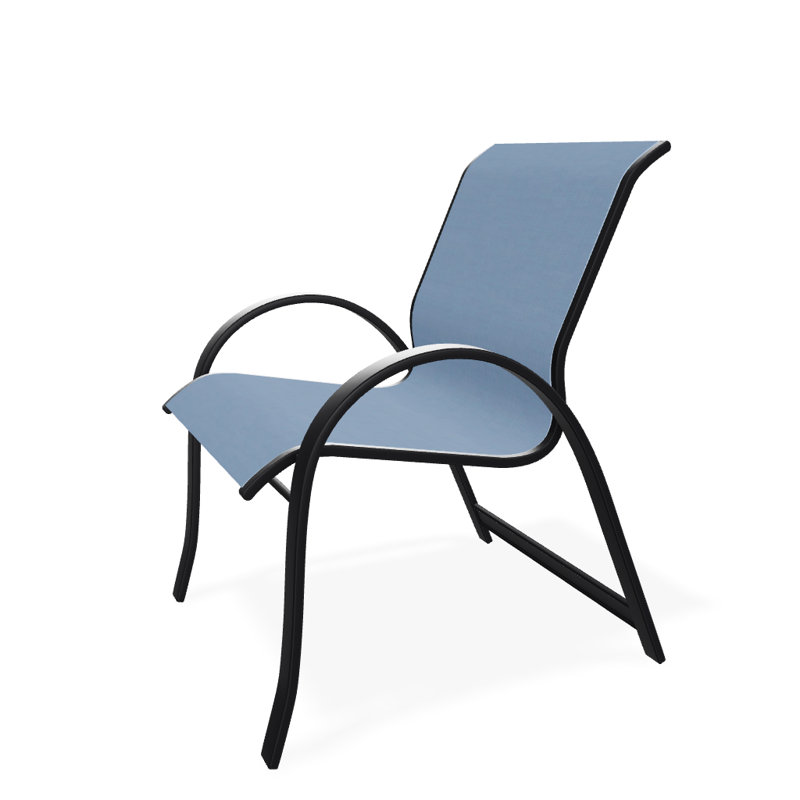 Fauteuil de salle à manger empilable Hiraku, Ciel, Noir