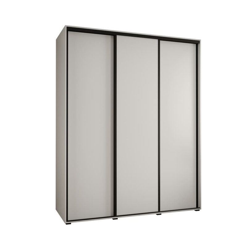 Auniya 3 Door Manufactured Wood Wardrobe, White