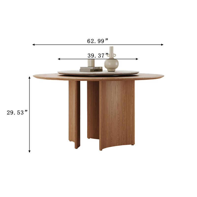 Table de salle à manger Modern, H 29,53 po x L 62,99 po x l 62,99 po