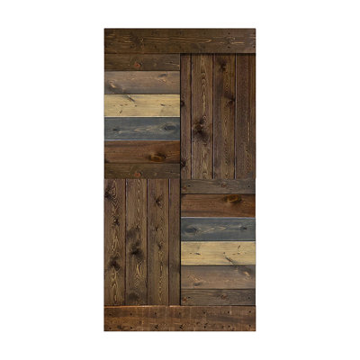 Patented Product S Style Sliding Barn Door Without Installation Hardware Kit (Door Slab Only) - Assembly Required