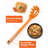 12.8-Inch Orange Silicone Pasta Fork Server
