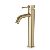 Round Single Hole Vessel Lavatory Faucet Matte Black
