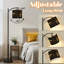 Lampe sur pied à arc avec abat-jour réglable Champignons mystiques papillons dorés Lampe sur pied foncée 3 températures de couleur Lampe à mât haut avec interrupteur au pied pour la chambre à coucher
