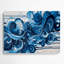 Aquarelle abstraite 17, art mural en métal bleu-831155408