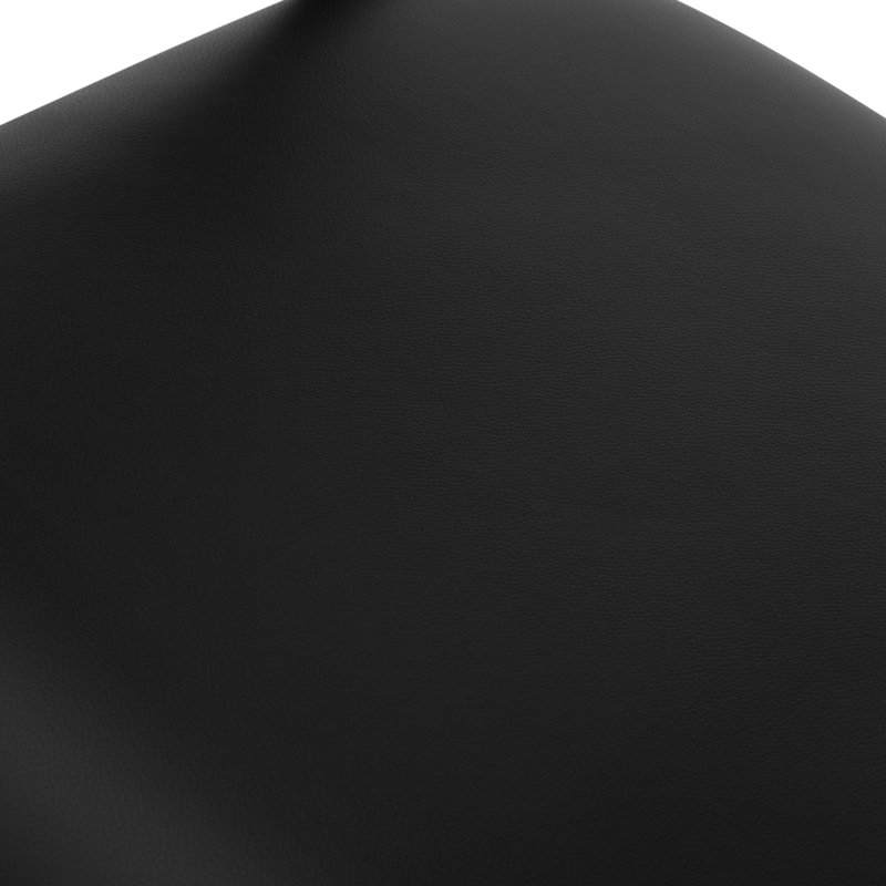 Chaise en cuir véritable , Noir / Chêne