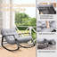 Chaise berçante d'extérieur à structure métallique-1878217106