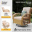 Chaise berçante d'extérieur en osier avec coussins Aksha-830485152-834156123