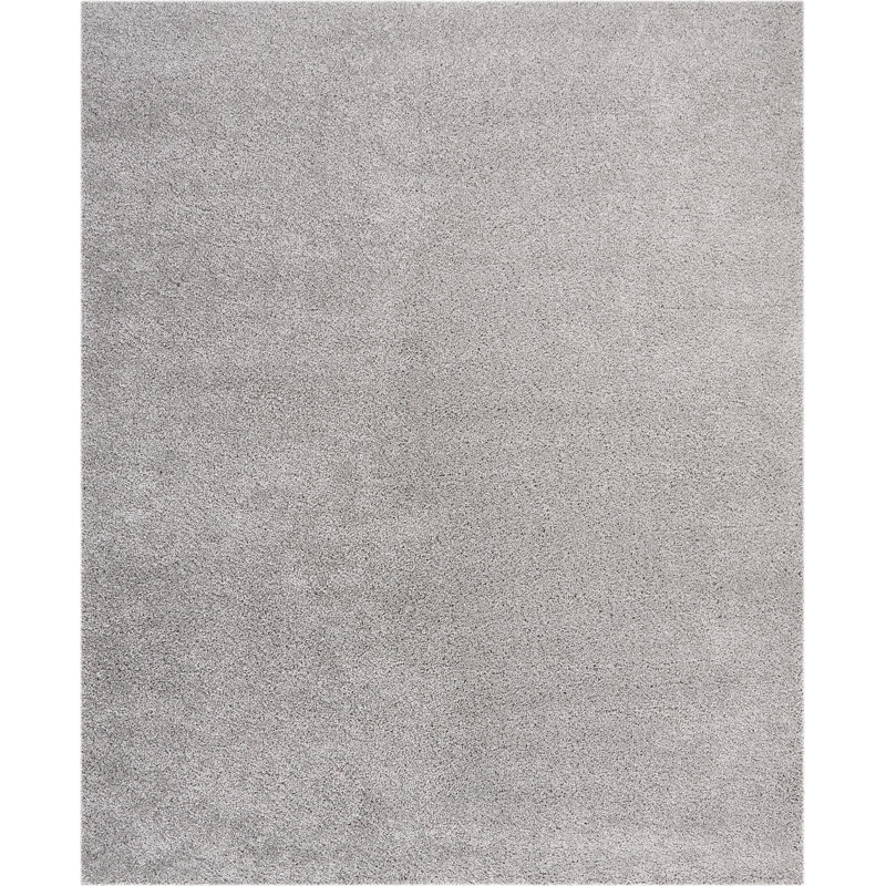 Tapis argenté à longs poils Sunny, Rectangle 7 pi x 10 pi