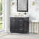 Gazsi 36" Single Bathroom Vanity Set with Grain White Engineered Stone Countertop without Mirror