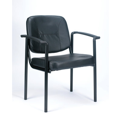 Chaise de salle d'attente en vinyle l 26 po avec structure en métal Nazeefah