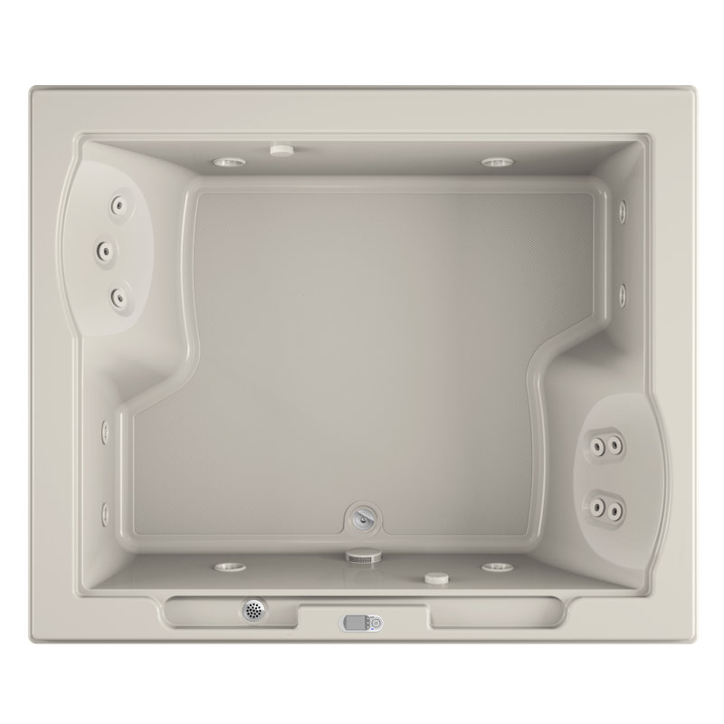 Fuzion® 71.75" x 59.75" Drop in/Undermount Whirlpool Bathtub, Oyster