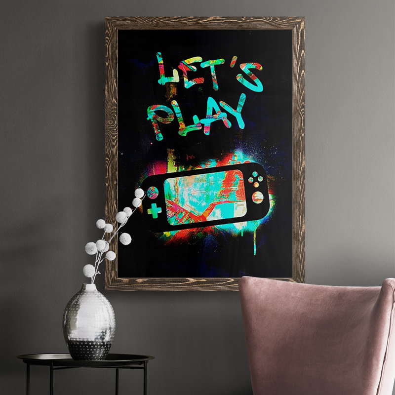 «Gamer Tag III», reproduction d'un seul cadre photo sur toile, H 37,5 po x l 27,5 po x P 1 po, Noyer
