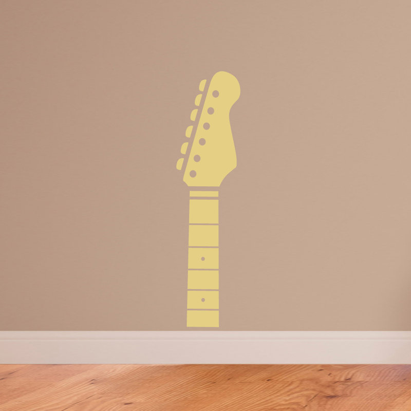 Décalcomanie murale guitare headstock, Beige clair