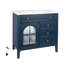 Meuble-lavabo de salle de bain 35,6 po Mid-Century-134320013