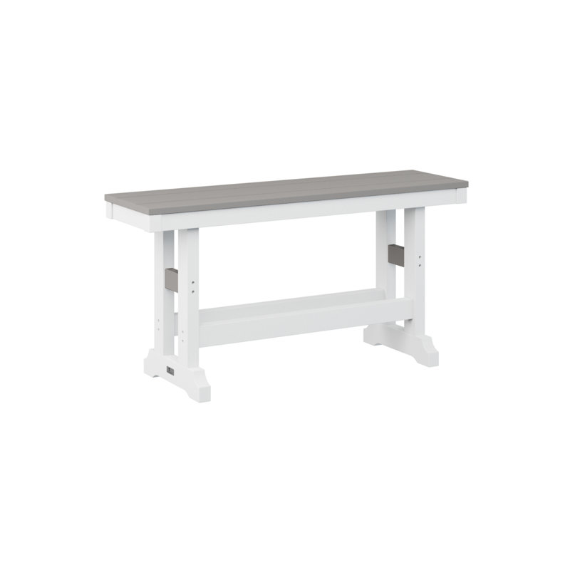 Banc de comptoir de 44 po Berlin Classic, Gris clair / blanc, H 23 po x l 44 po x P 12,5 po