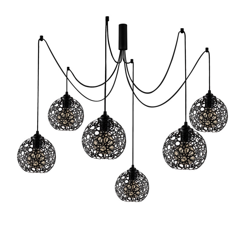 Luminaire suspendu sphère 6 lumières Akram