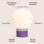 Asian Lantern 15" Vintage Traditional Plant-Based PLA 3D Printed Dimmable LED Table Lamp-88025830