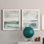 Summer Teal I - ensemble de 2 peintures sur toile encadrées-1457511630-1457511626