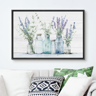 Reproduction botanique moderne sur toile
