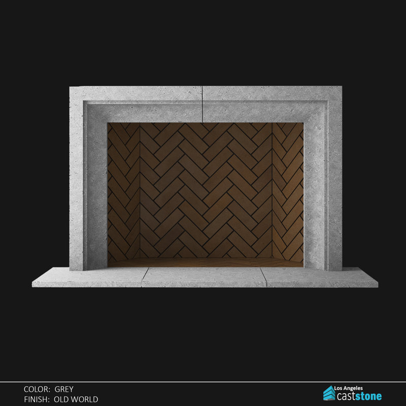 Rio Fireplace Surround, Gray Old World