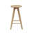 Ceren 25.5" Minimalist Solid Natural Wood Backless Counter Stool, Round Seat with Integrated Footrest for Kitchen Island and Home Bar-1463494541-1463494543