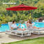 Parasol d'extérieur Latitude Run® avec lumières DEL à énergie solaire, parasol de patio 10 pi
