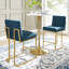 Ensemble de 2 tabourets de comptoir rembourrés en acier inoxydable Privy Gold-1758734162-1759887593