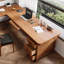 Bureau rectangulaire en L en bois massif-1115975761-1115975762