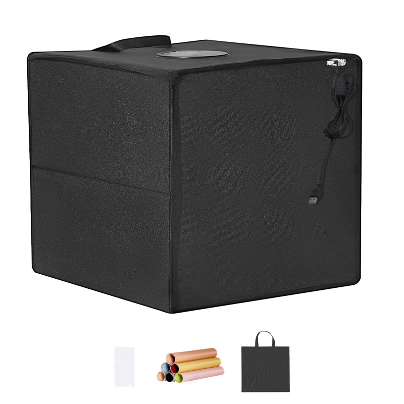Boîte de lumière Photo Studio 3000-5600K 6 décors couleur double face, H 12 po x l 12 po x P 2 po