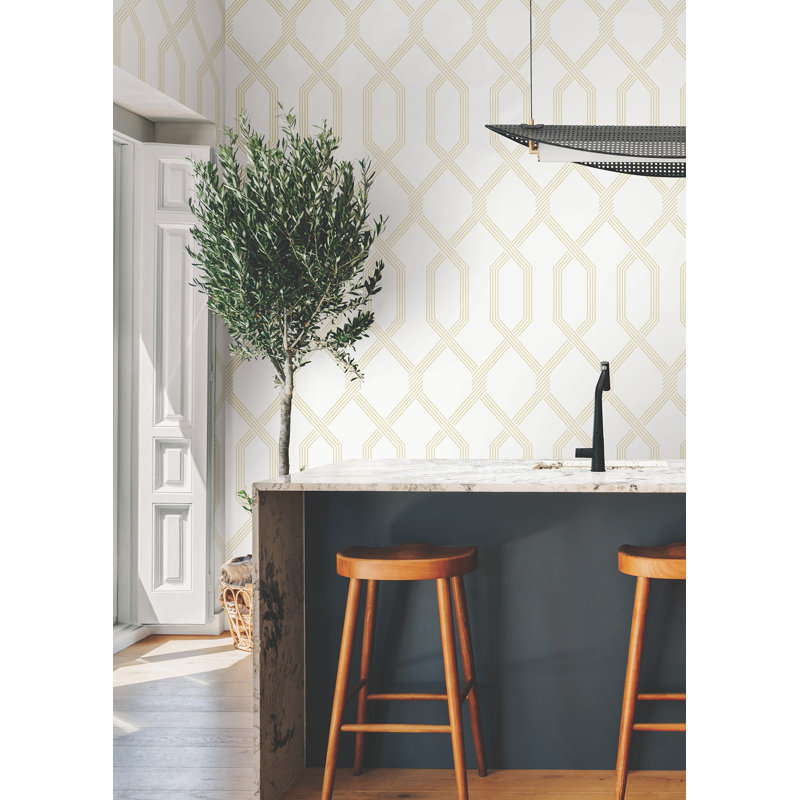 Palisade Geometric Wallpaper Double Roll, Yellow