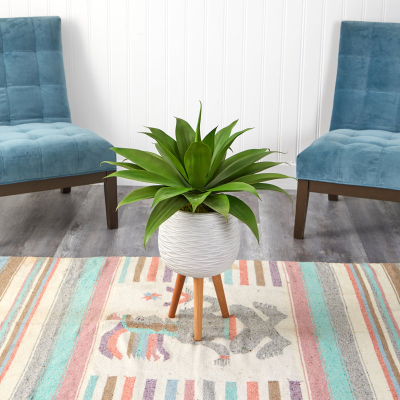 33'' Faux Agave Succulent in Clay Planter