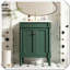 Meuble-lavabo moderne simple avec tablettes de rangement-2065008506
