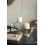 Porte-bougie 7,9 x 4 pi avec abat-jour ouragan en verre transparent