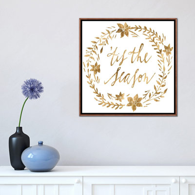 «Golden Christmas I» par Grace Popp - reproduction d'art textuel