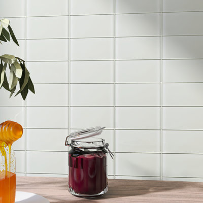 Crystile 3 in. X 6 in. Glossy Glass Subway Tile