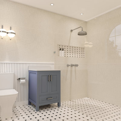 Ensemble de meuble-lavabo simple 24 "avec miroir
