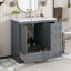 Armoire de salle de bain sur pieds 36 po avec lavabo, 4 tiroirs à fermeture en douceur et 2 portes à fermeture en douceur Shaker-202202991